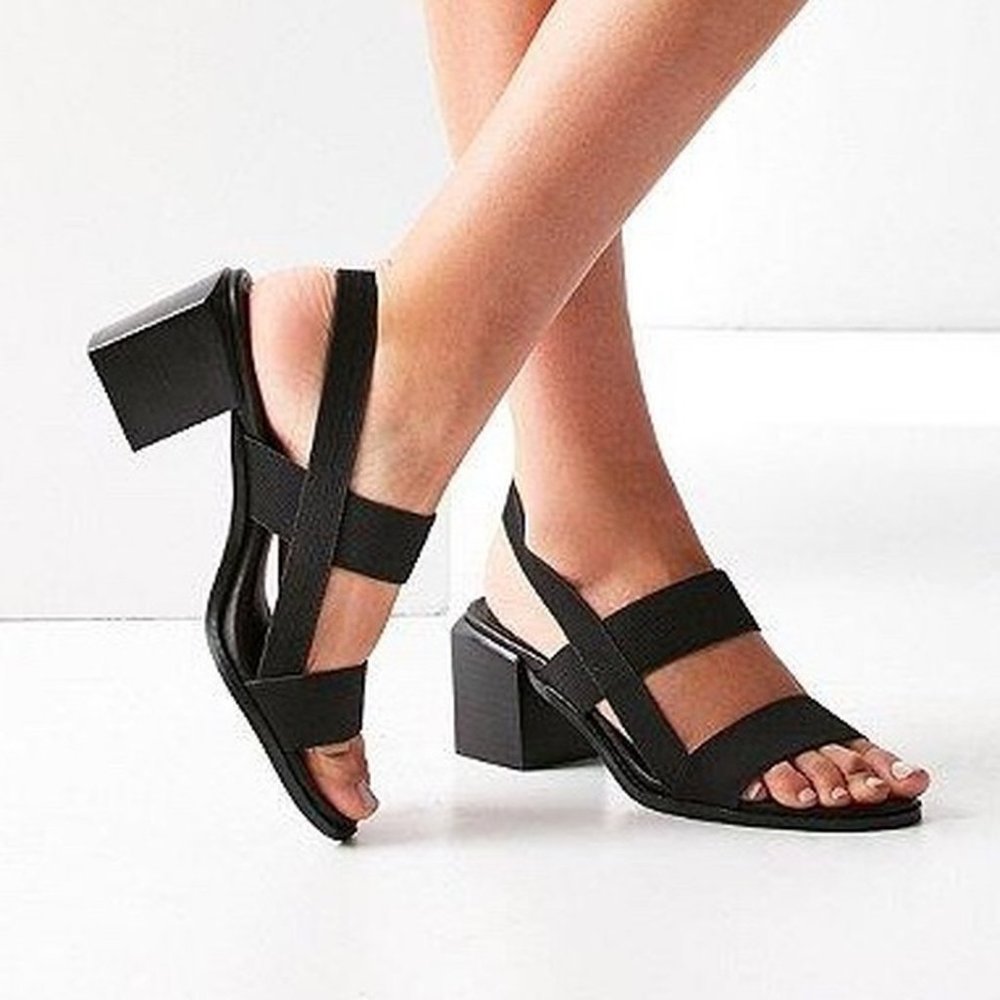 Urban Outfitters Elastic Slingback Block Heeled Sandal